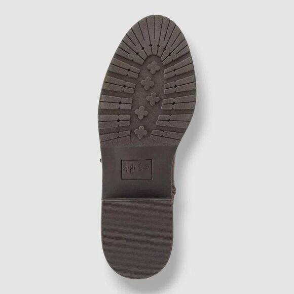 Style & Co. Verrlee Women"s Faux Leather Riding Knee-High Boots, Mocha Smooth 7M - Picture 5 of 5